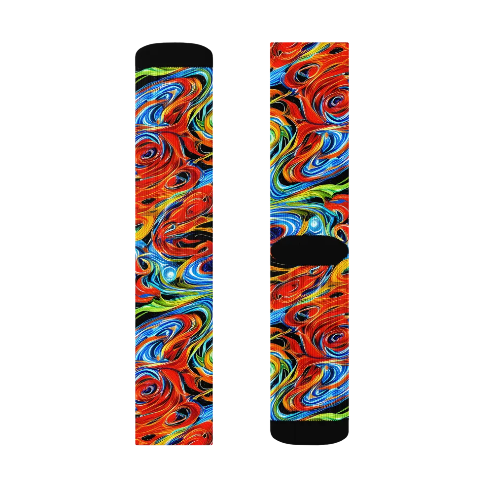 Kaleido Flux on Socks — Right Sock