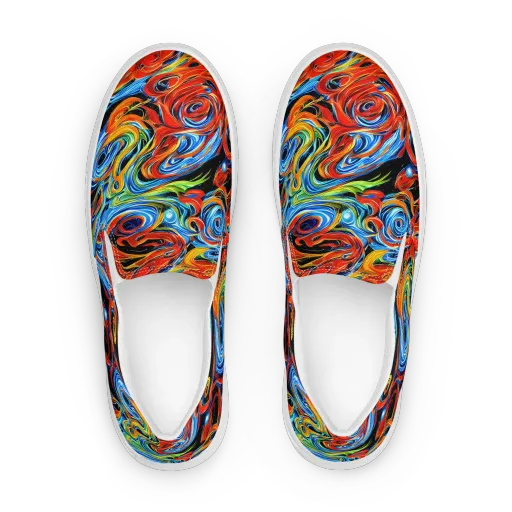Kaleido Flux on a Women's Slip-On Canvas Shoes