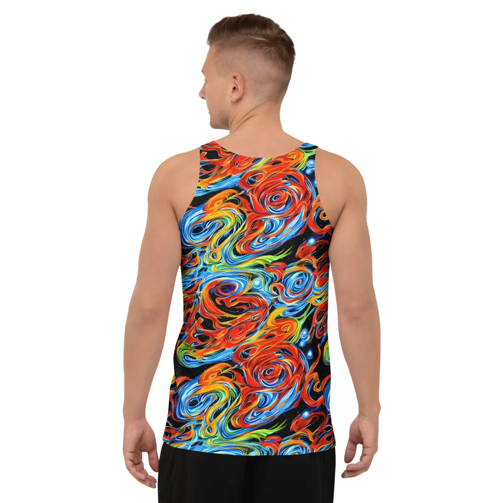 Kaleido Flux on Men's Tank Top — Back