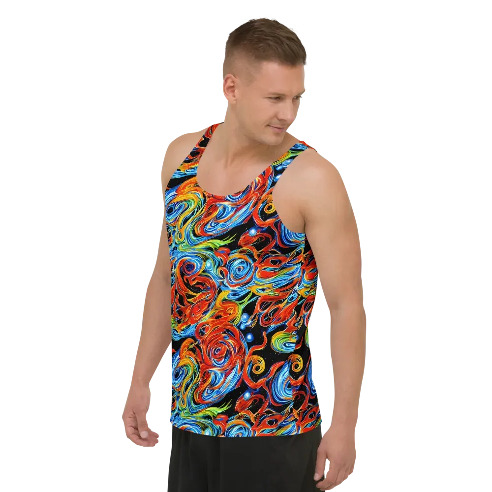 Kaleido Flux on Men's Tank Top — Left Front
