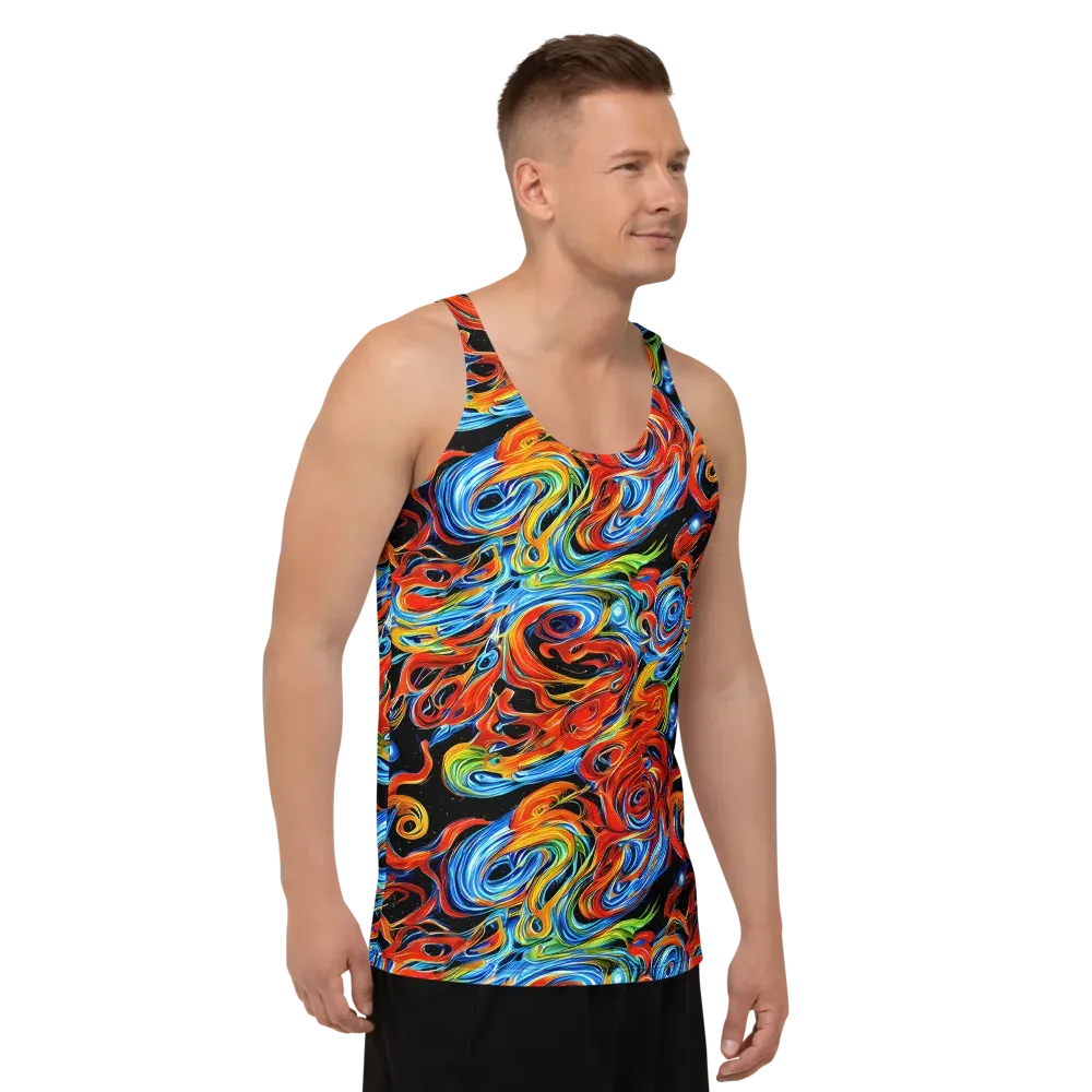 Kaleido Flux on Men's Tank Top — Right Front