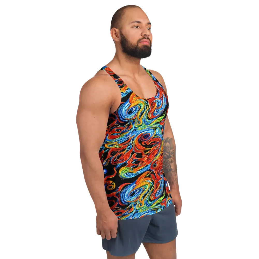 Kaleido Flux on Men's Tank Top — Right Front