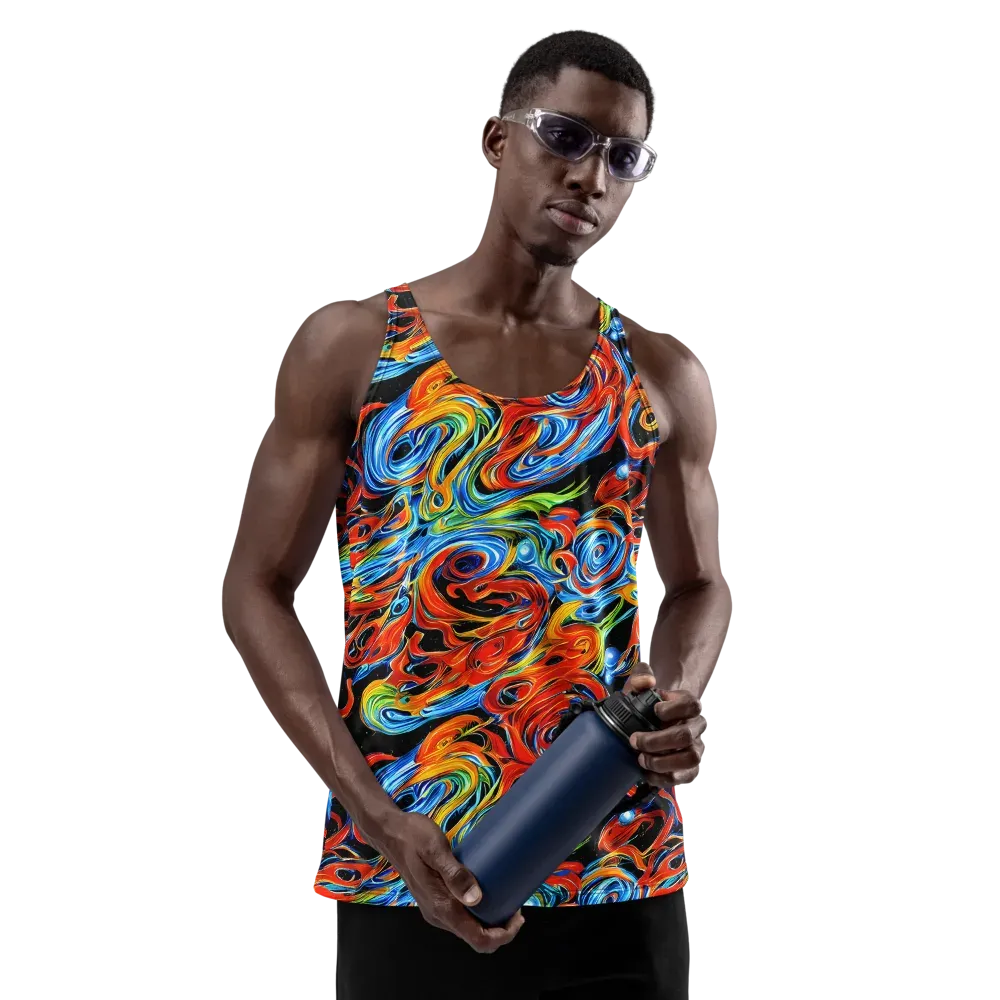 Kaleido Flux on Men's Tank Top — Front