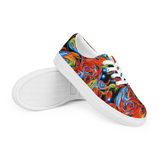 Kaleido Flux on a Men's Lace-Up Canvas Shoes