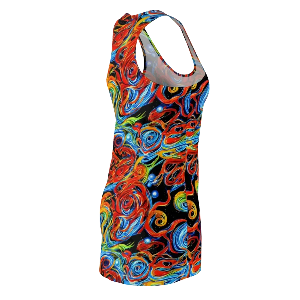 Kaleido Flux on Racerback Dress — Back Side