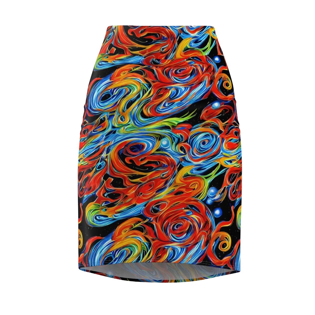 Kaleido Flux on Pencil Skirt — Front