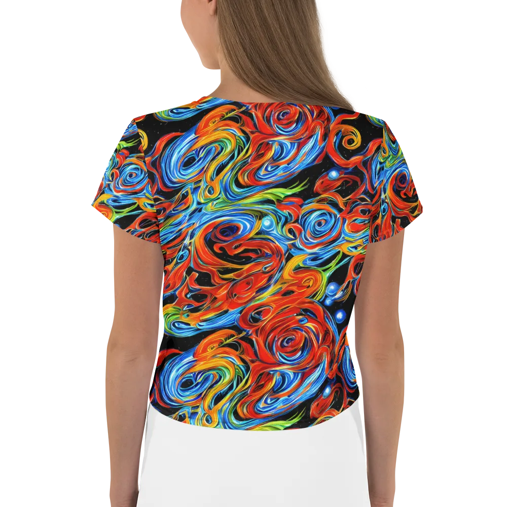 Kaleido Flux on Crop Tee — Back