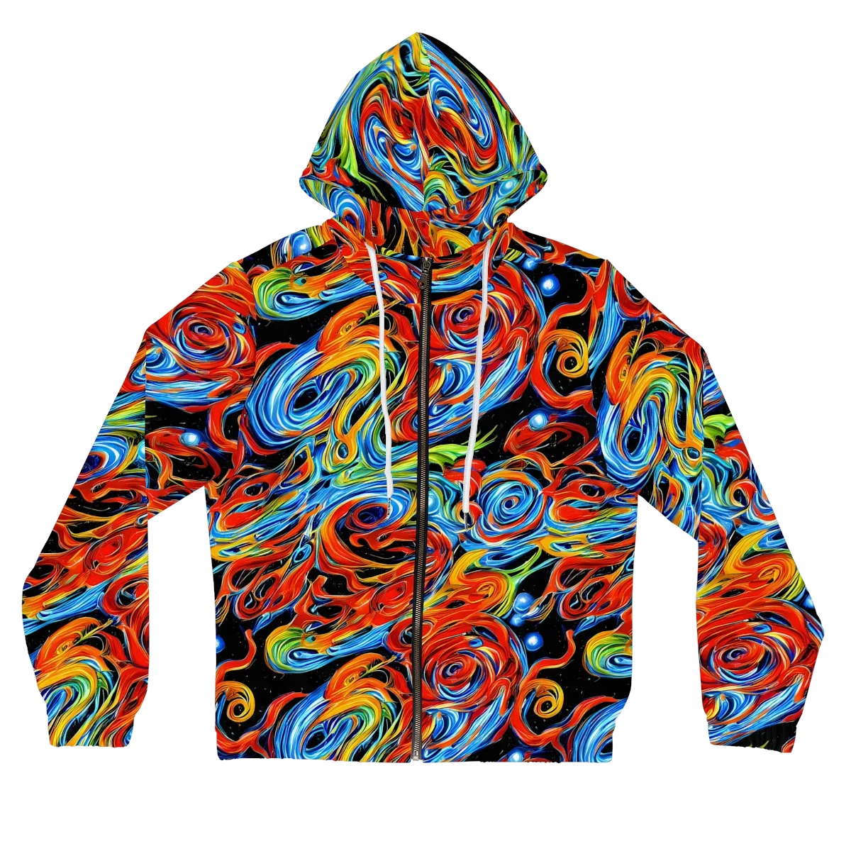Kaleido Flux on Women's Full-Zip Hoodie — Front