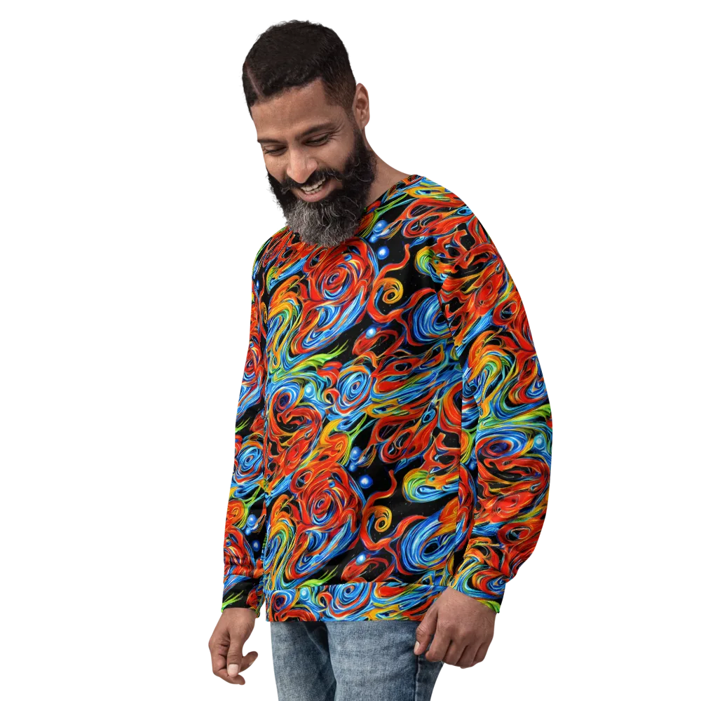Kaleido Flux on Sweatshirt — Left Front