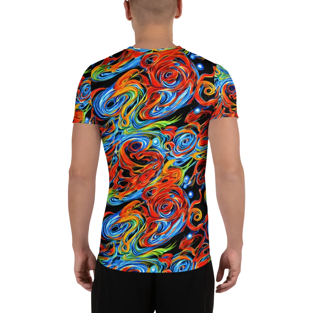 Kaleido Flux on Men's Athletic T-Shirt — Back