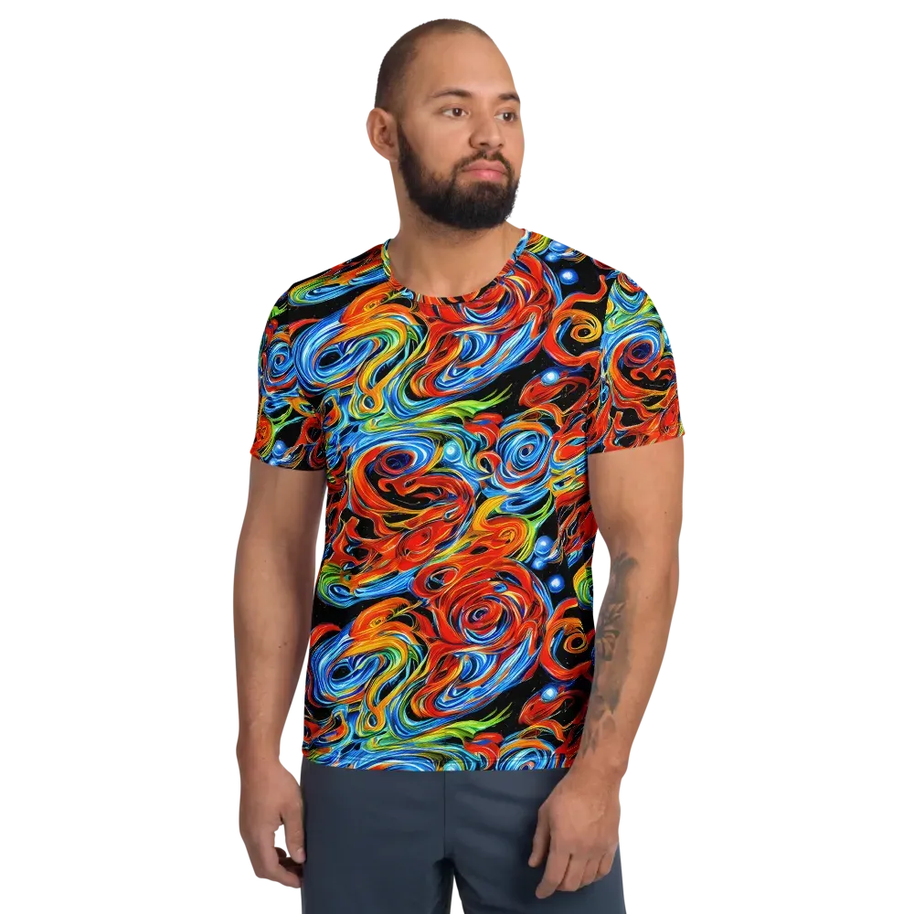 Kaleido Flux on Men's Athletic T-Shirt — Front