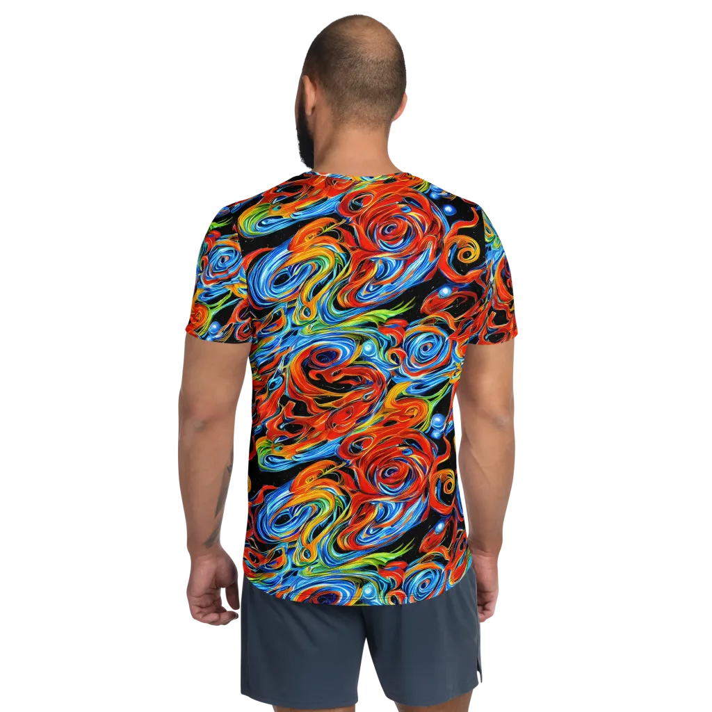 Kaleido Flux on Men's Athletic T-Shirt — Back