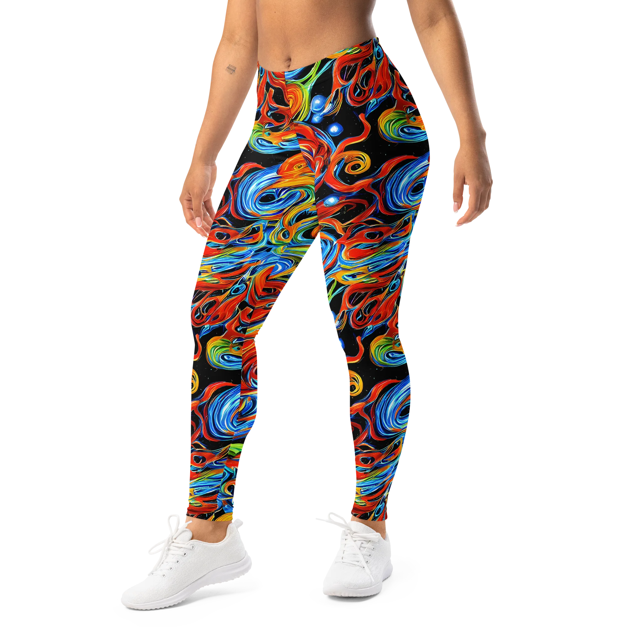 Kaleido Flux on Leggings — Left Front