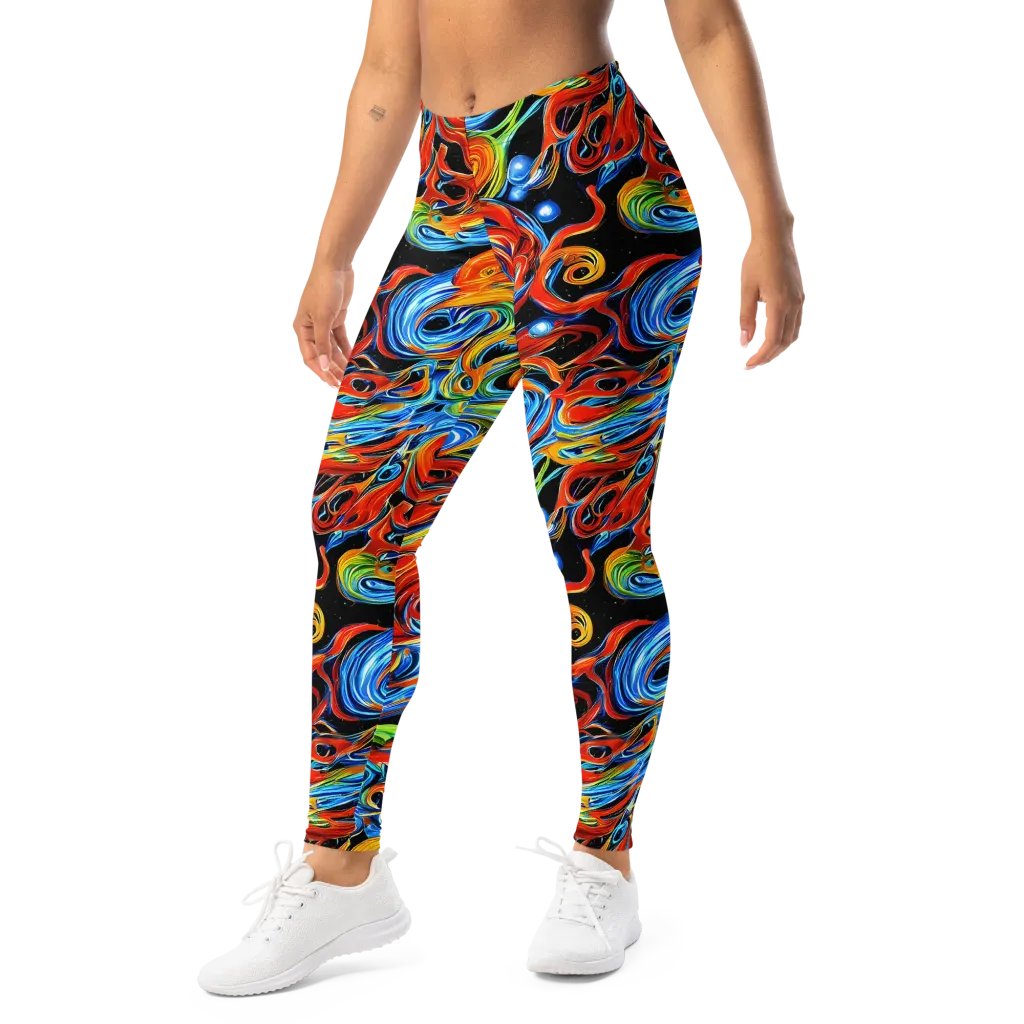Kaleido Flux on Leggings — Left Front