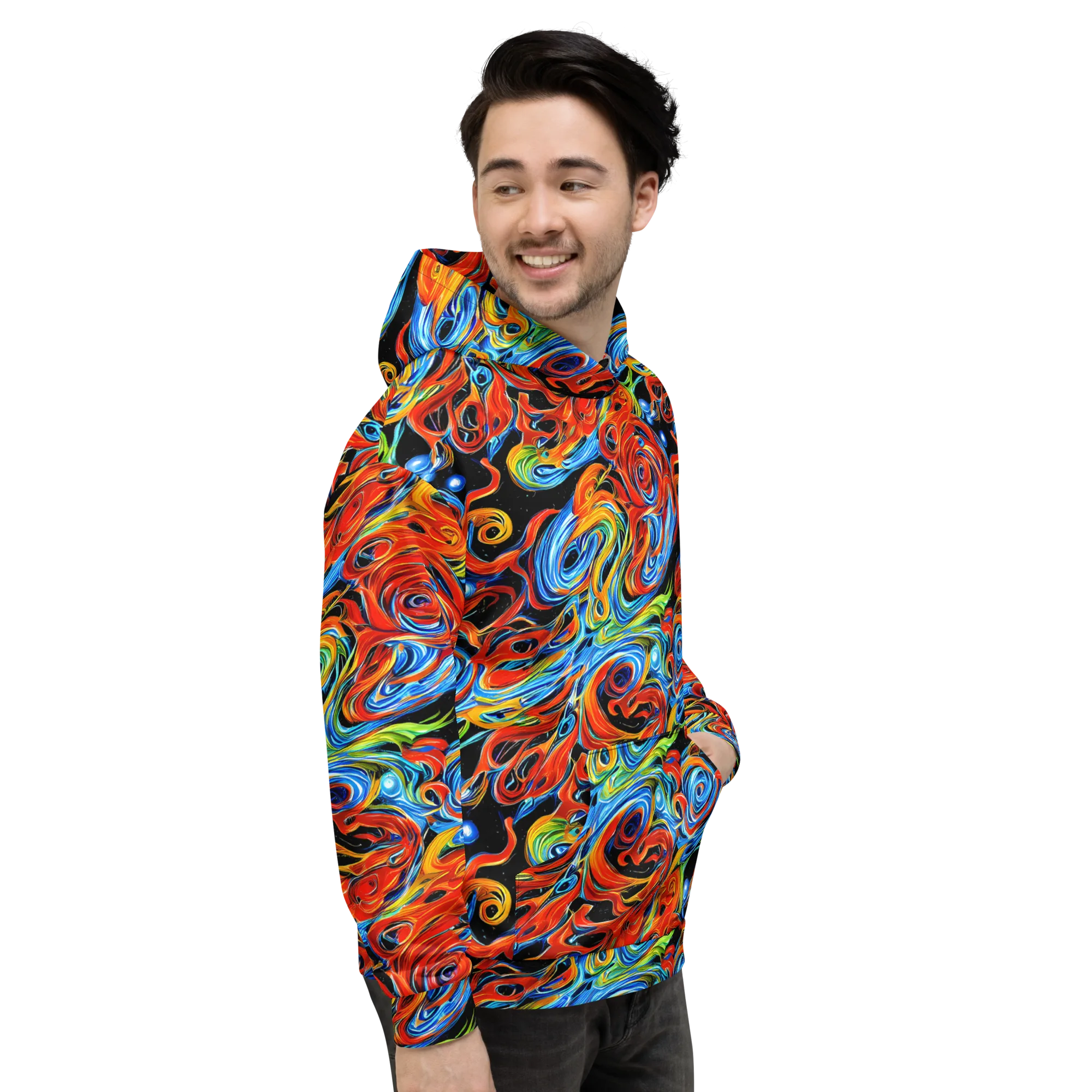 Kaleido Flux on Hoodie — Right