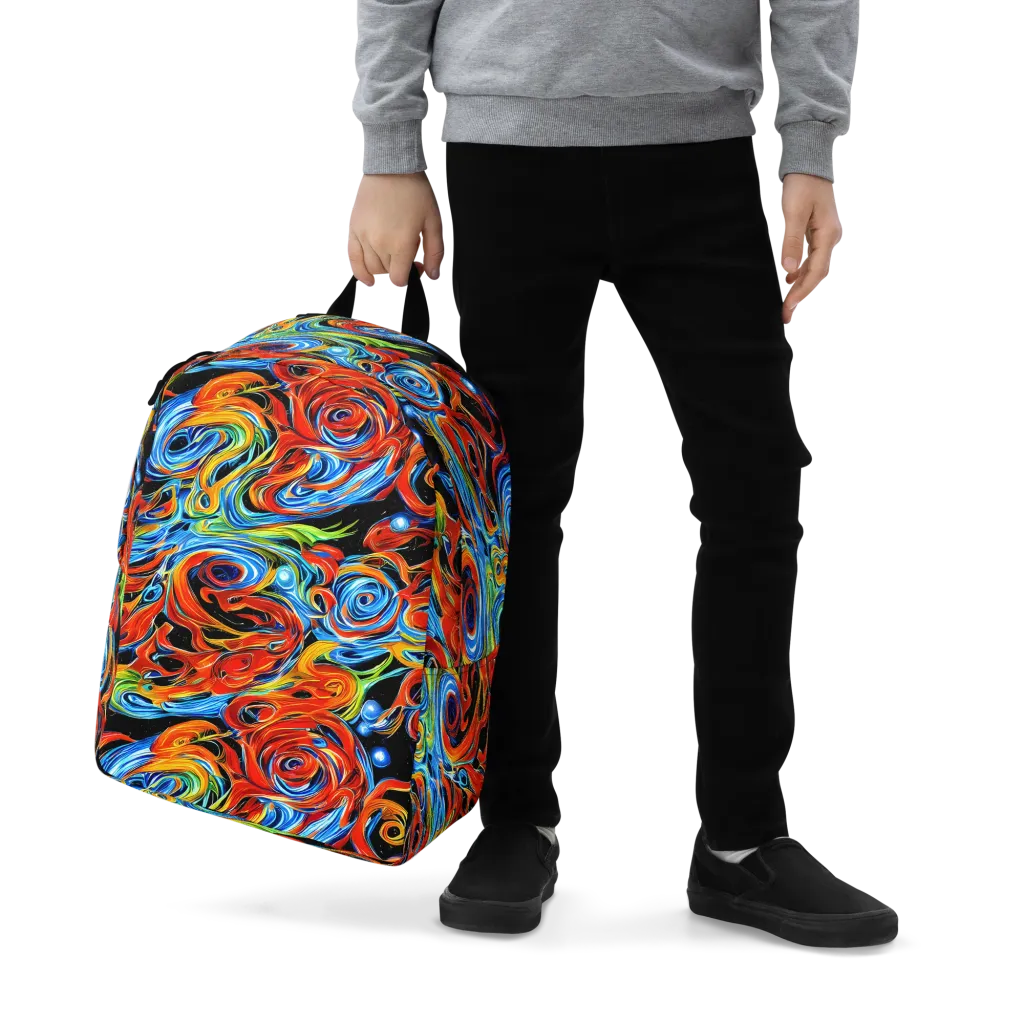 Kaleido Flux on Minimalist Backpack — Zoomed-in