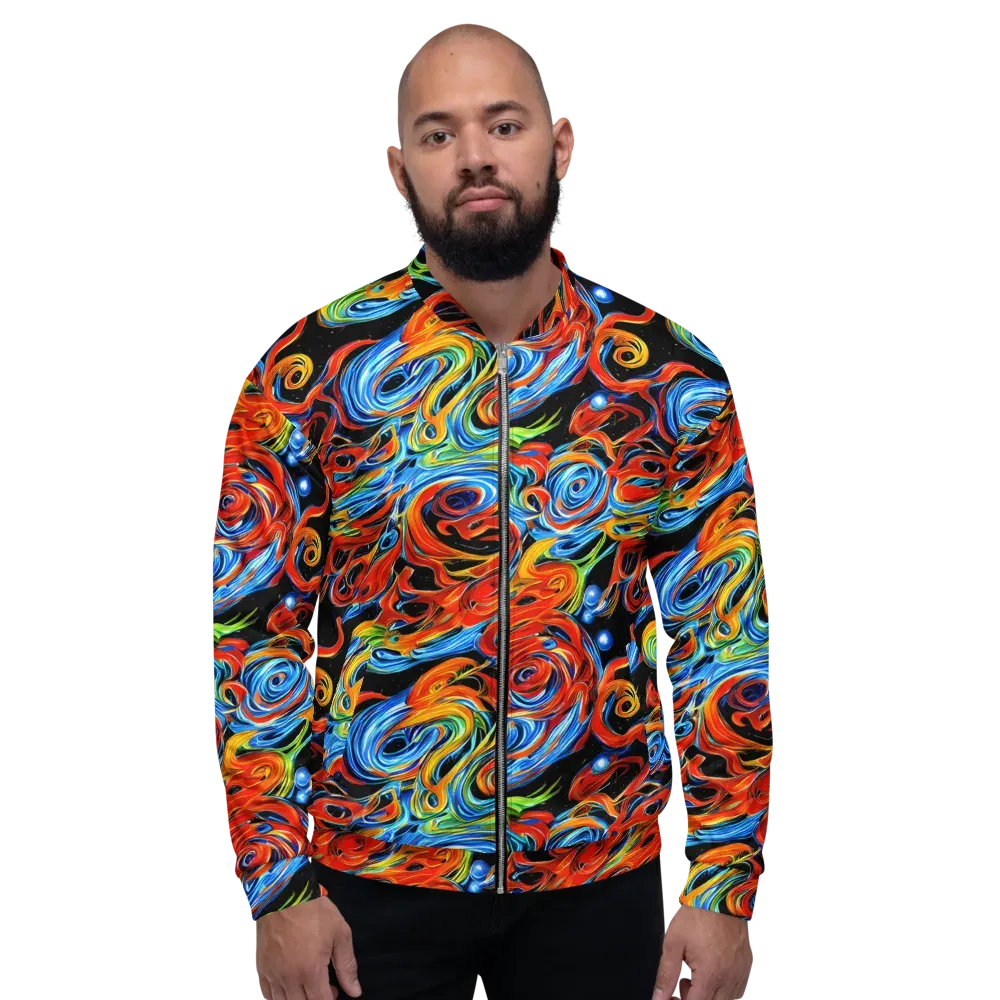 Kaleido Flux on Bomber Jacket — Front