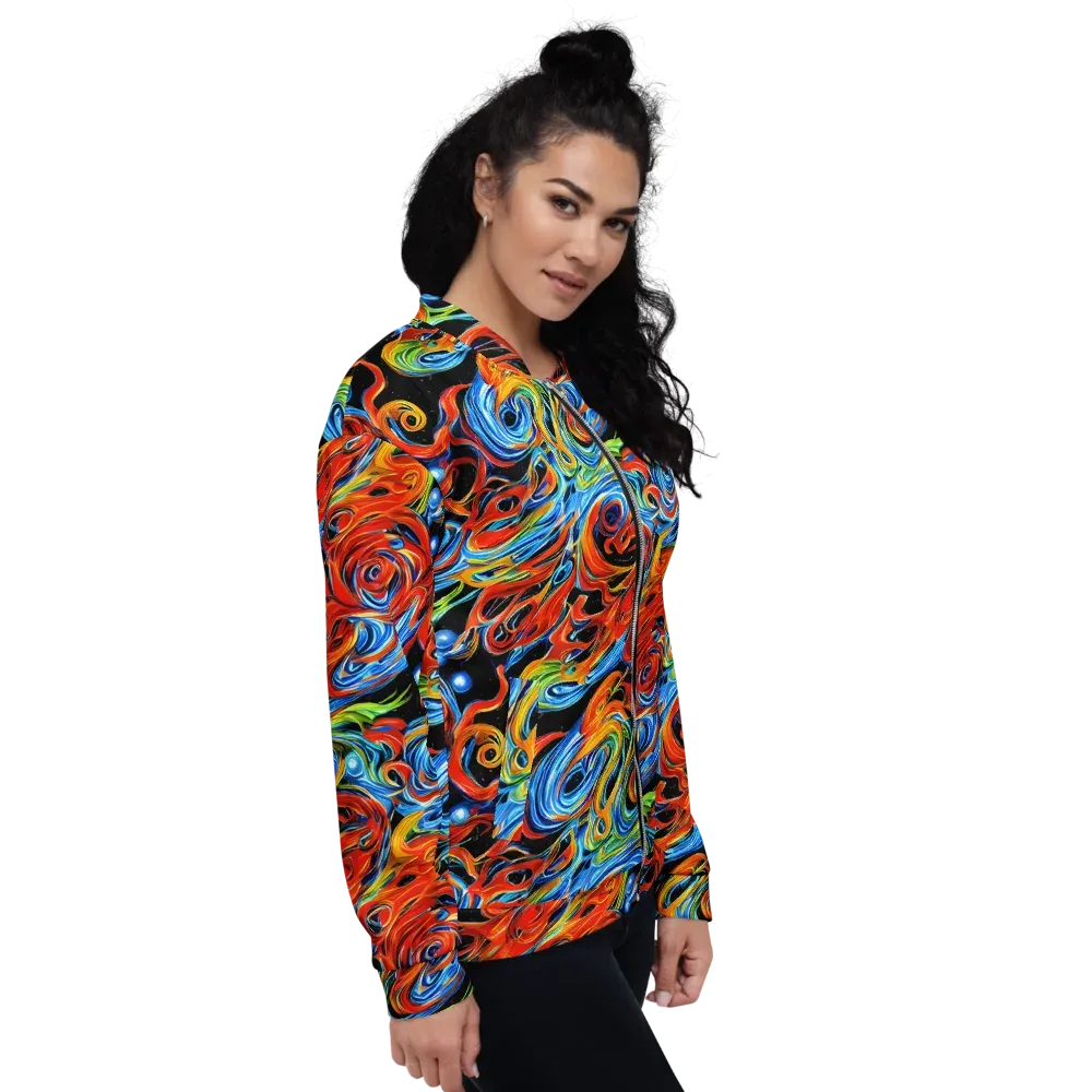 Kaleido Flux on Bomber Jacket — Right