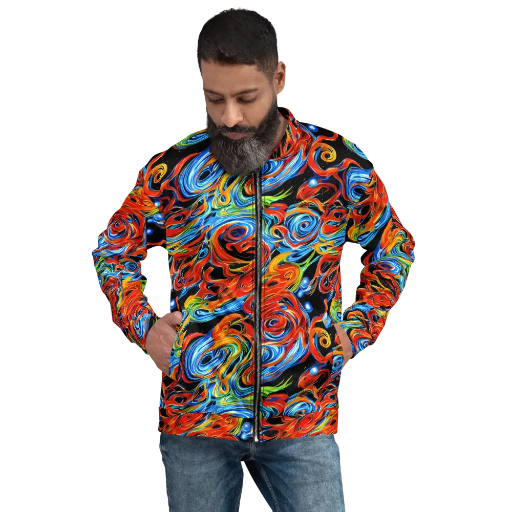 Kaleido Flux on Bomber Jacket — Front