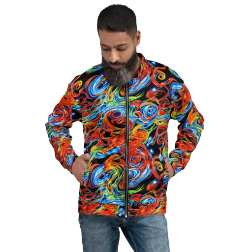 Kaleido Flux on a Bomber Jacket