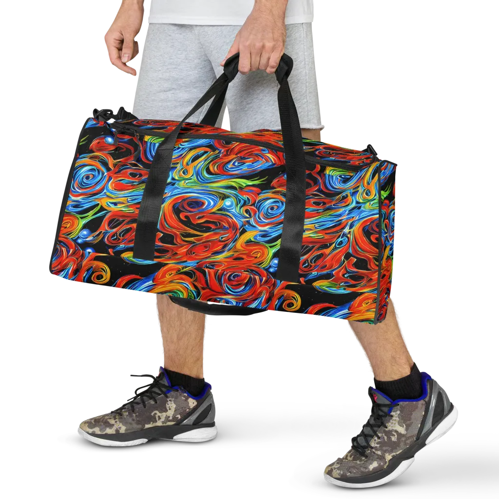 Kaleido Flux on Duffle Bag — Front