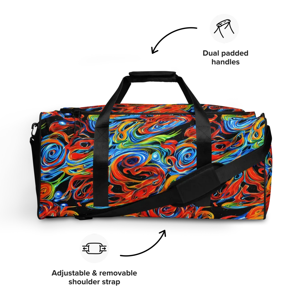 Kaleido Flux on Duffle Bag — Front