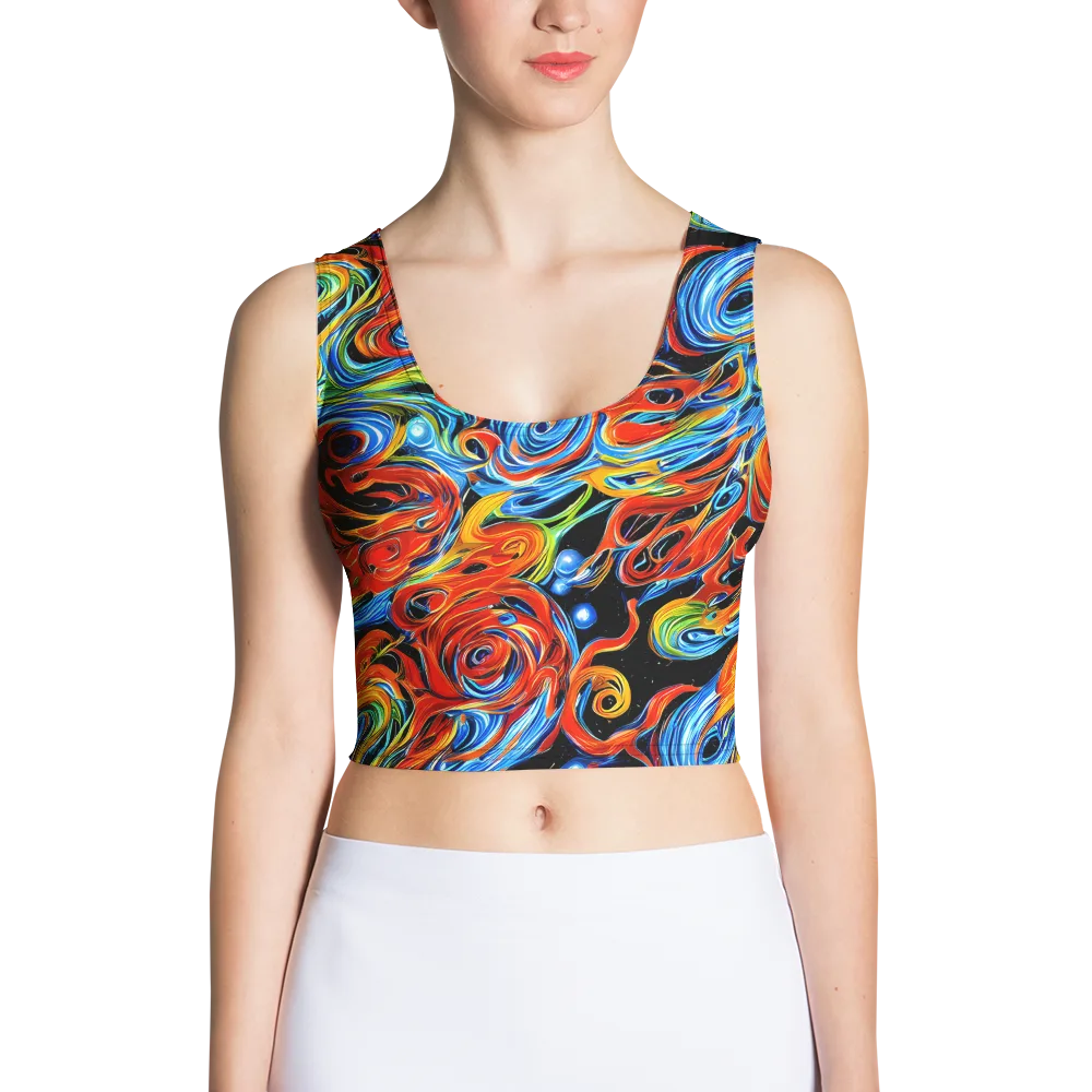 Kaleido Flux on Crop Top — Front