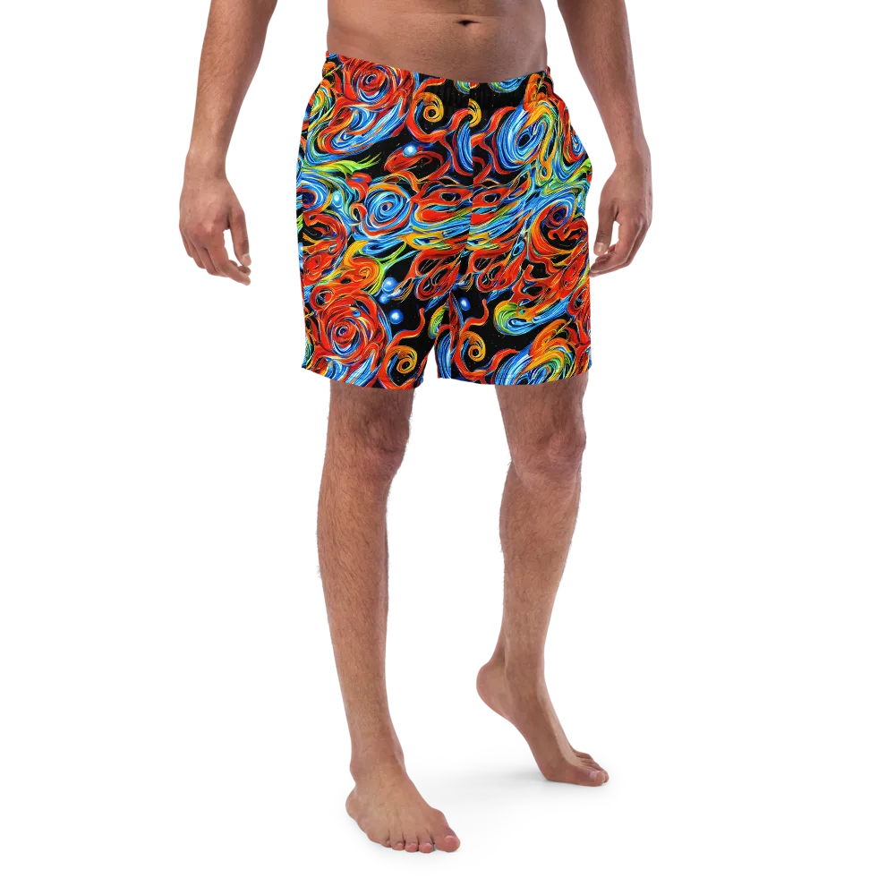 Kaleido Flux on Swim Trunks — Front
