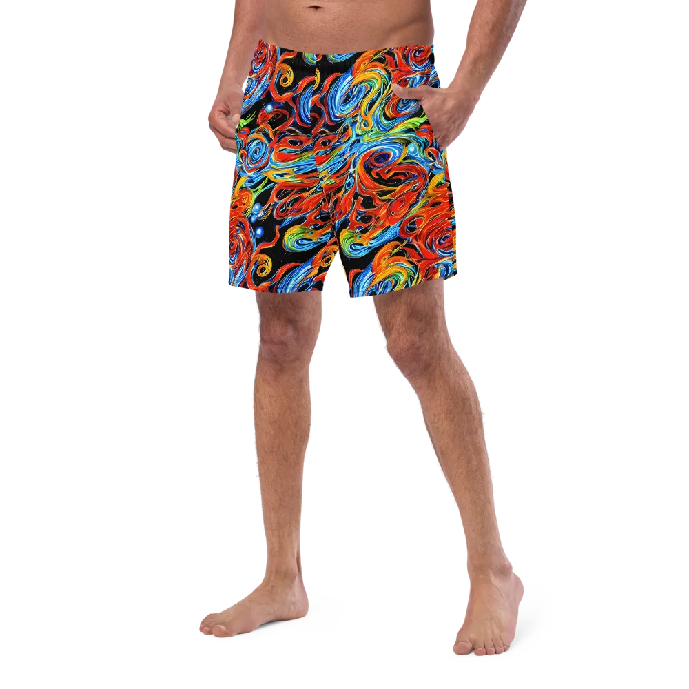 Kaleido Flux on Swim Trunks — Left Front