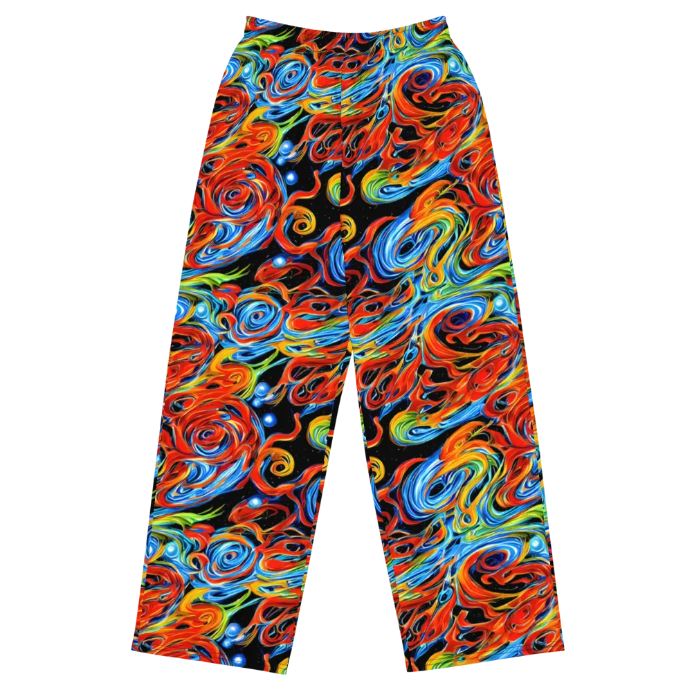 Kaleido Flux on Wide-Leg Pants — Front