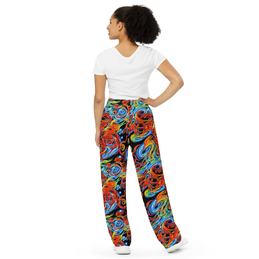 Kaleido Flux on Wide-Leg Pants — Back