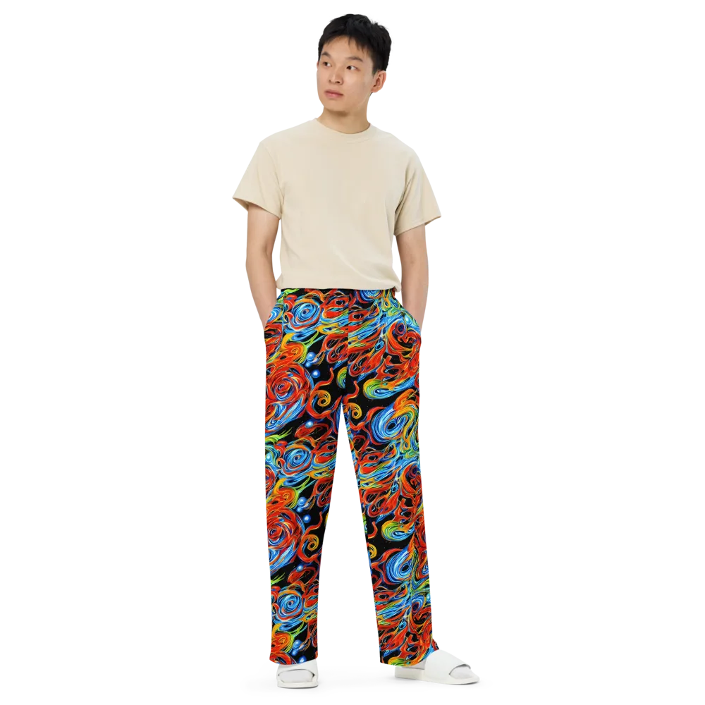 Kaleido Flux on Wide-Leg Pants — Front
