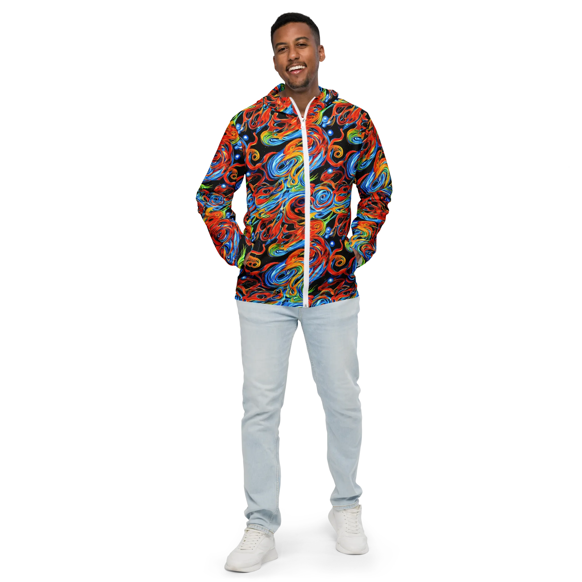 Kaleido Flux on Men's Windbreaker — Front