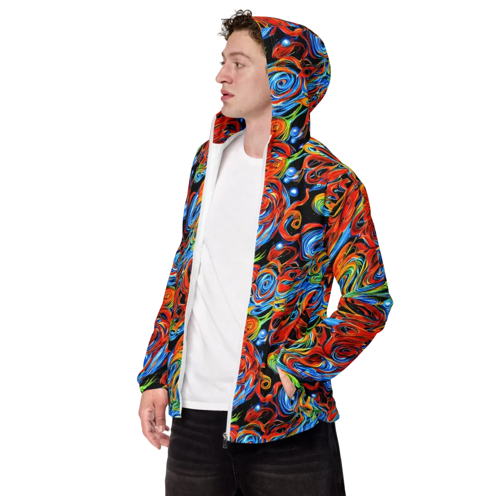 Kaleido Flux on Men's Windbreaker — Left Front