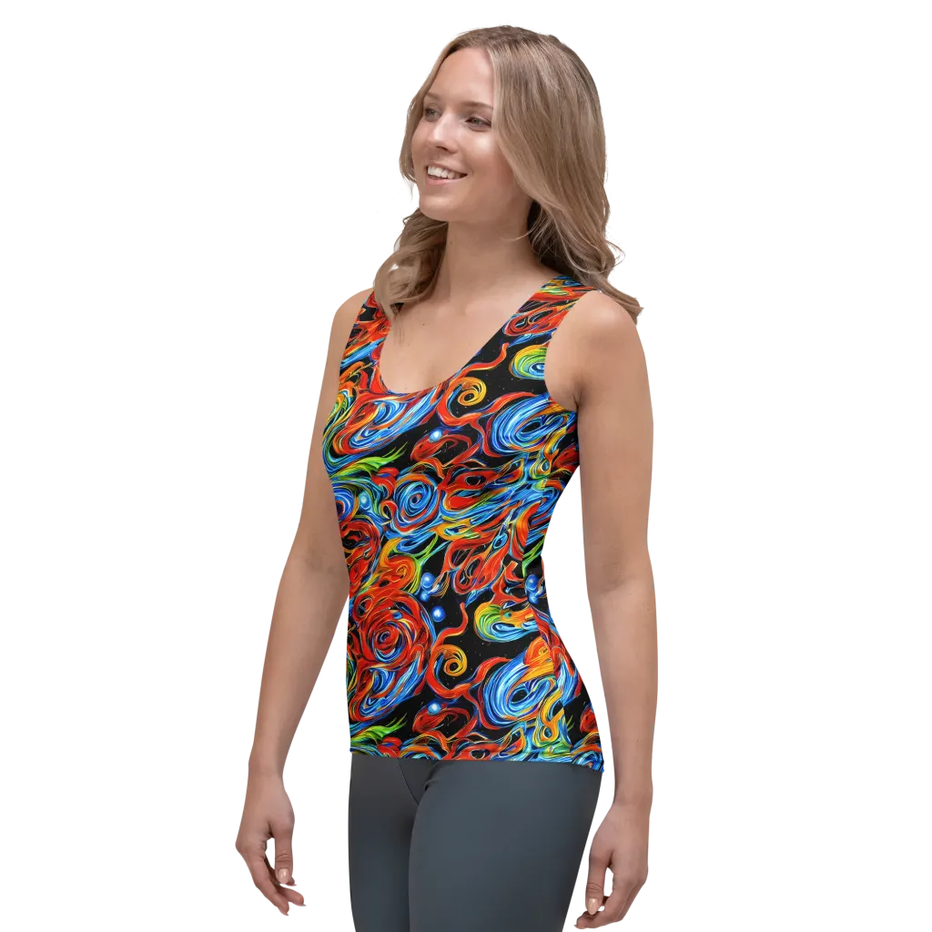 Kaleido Flux on Women's Tank Top — Left Front