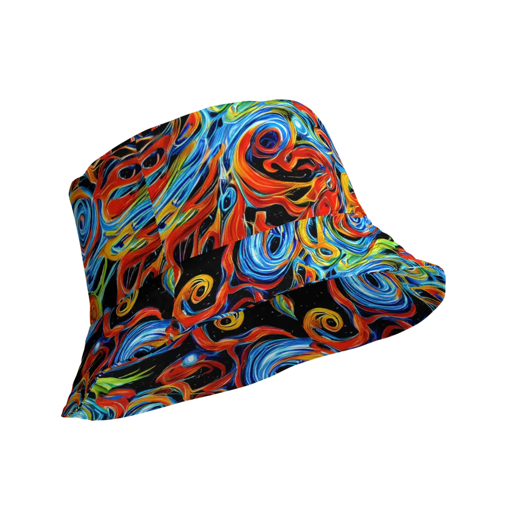Kaleido Flux on Reversible Bucket Hat — Product details Outside