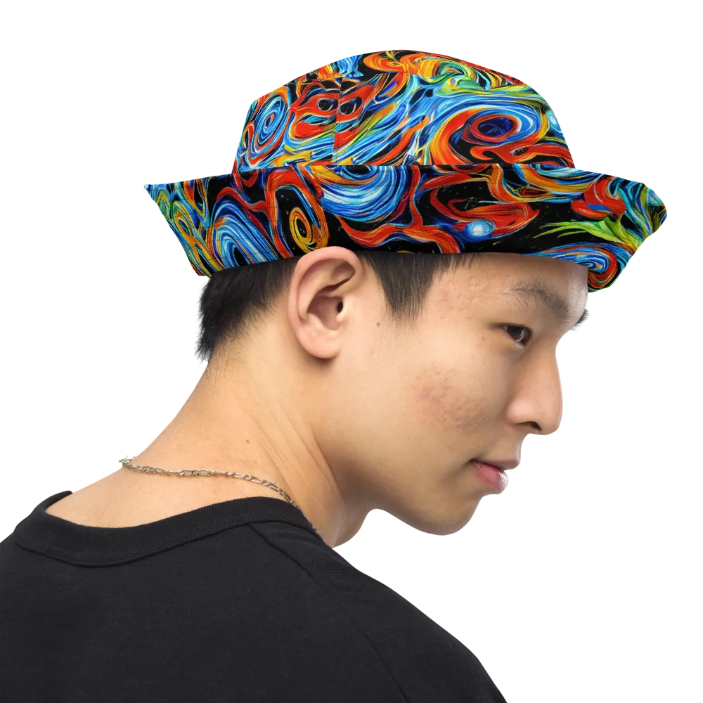 Kaleido Flux on Reversible Bucket Hat — Right Outside