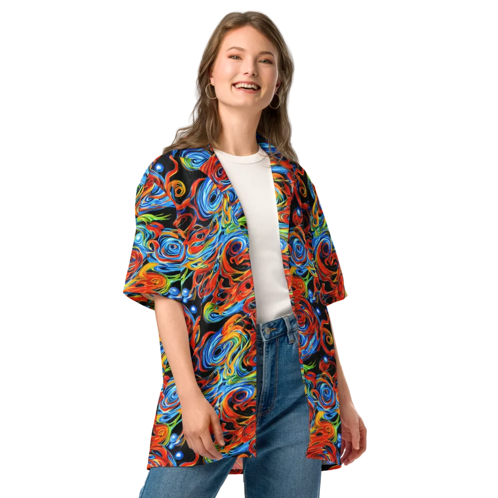 Kaleido Flux on Button Shirt — Front