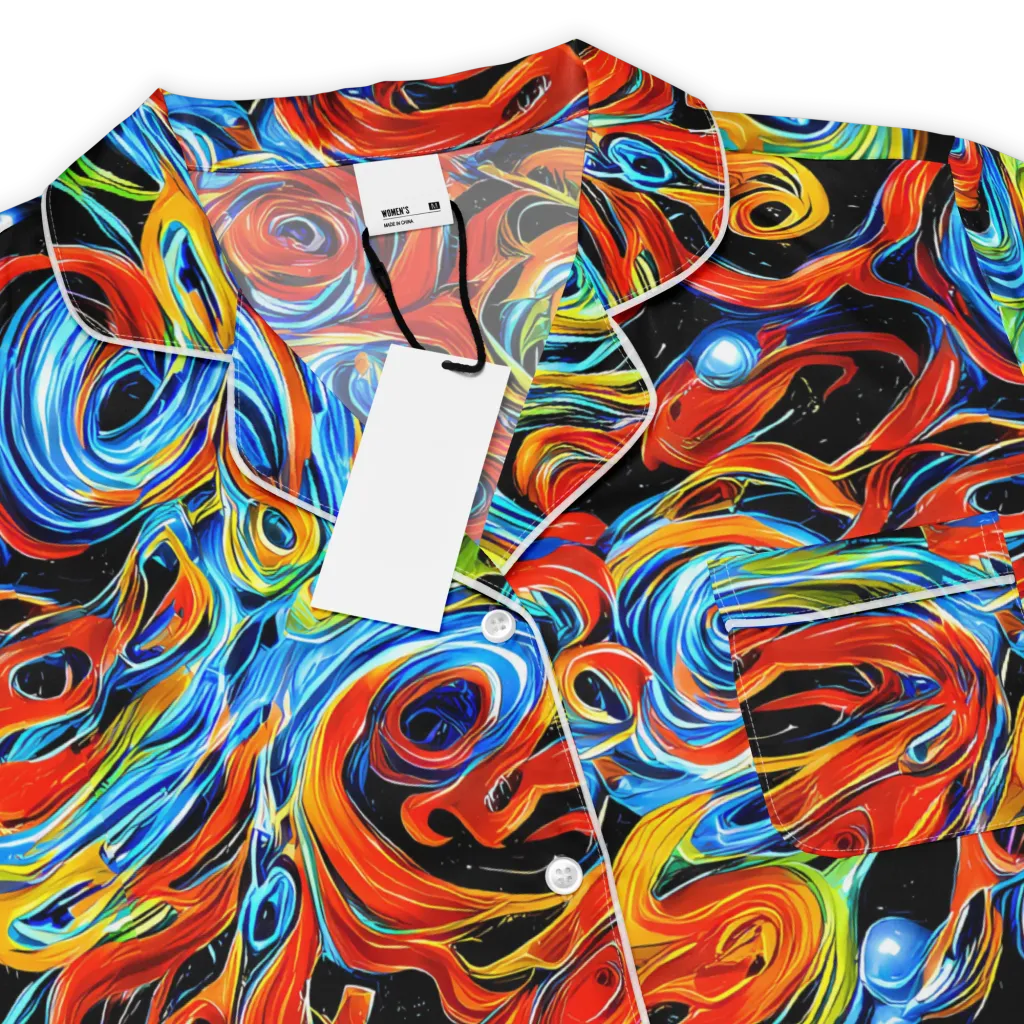 Kaleido Flux on Women's Short Sleeve Pajama Top — Product details