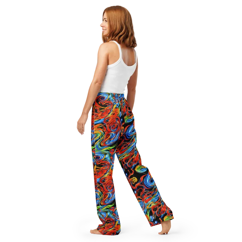 Kaleido Flux on Women's Pajama Pants — Back