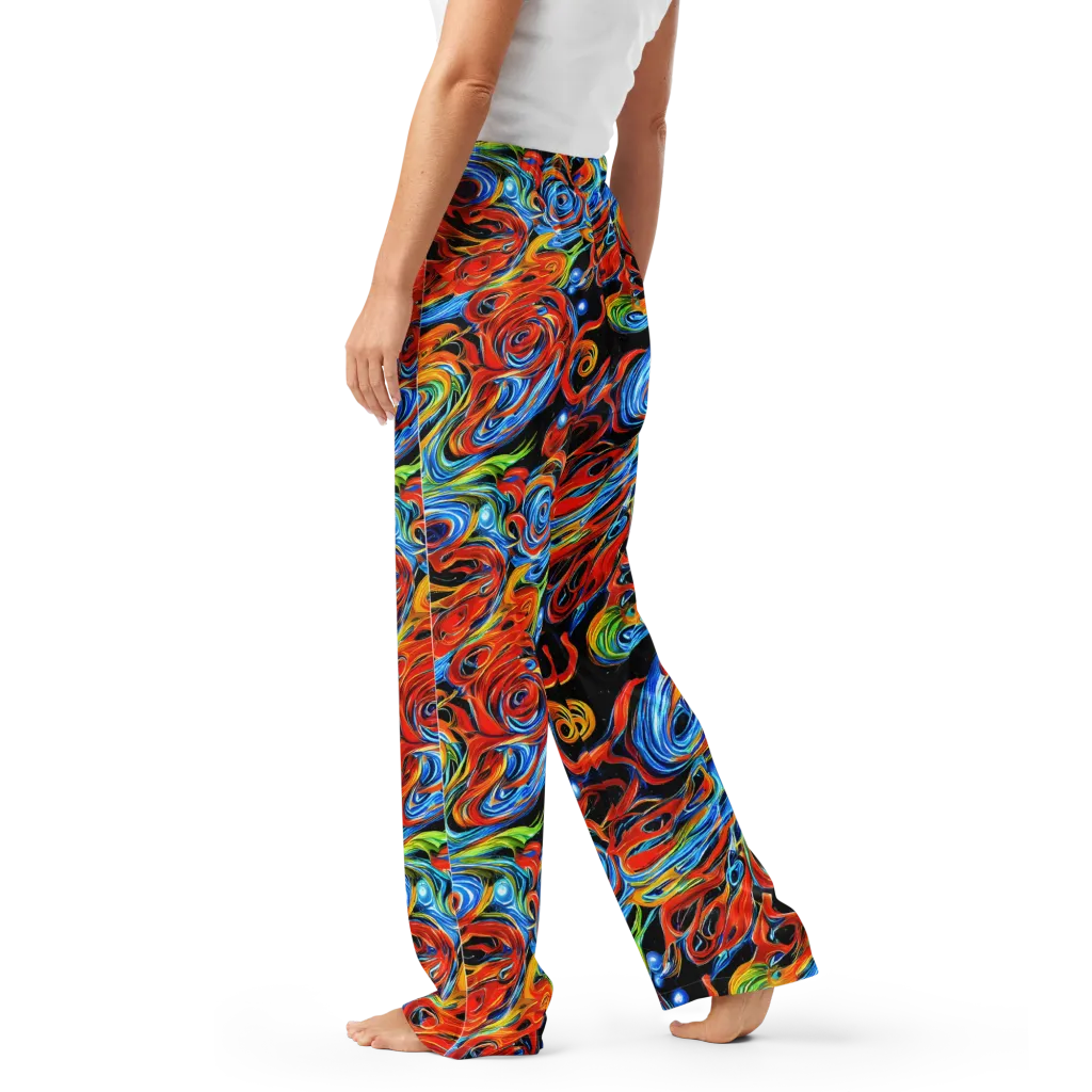 Kaleido Flux on Women's Pajama Pants — Left