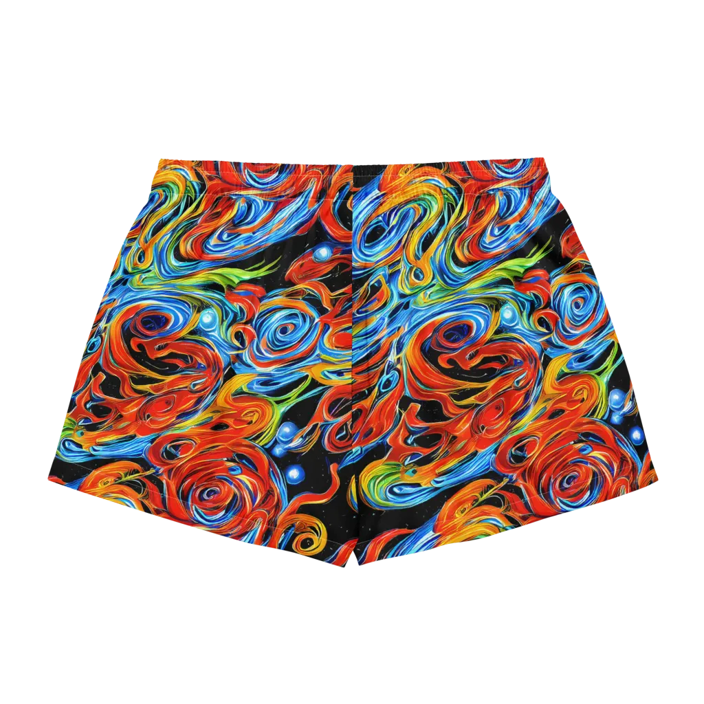 Kaleido Flux on Women's Pajama Shorts — Back