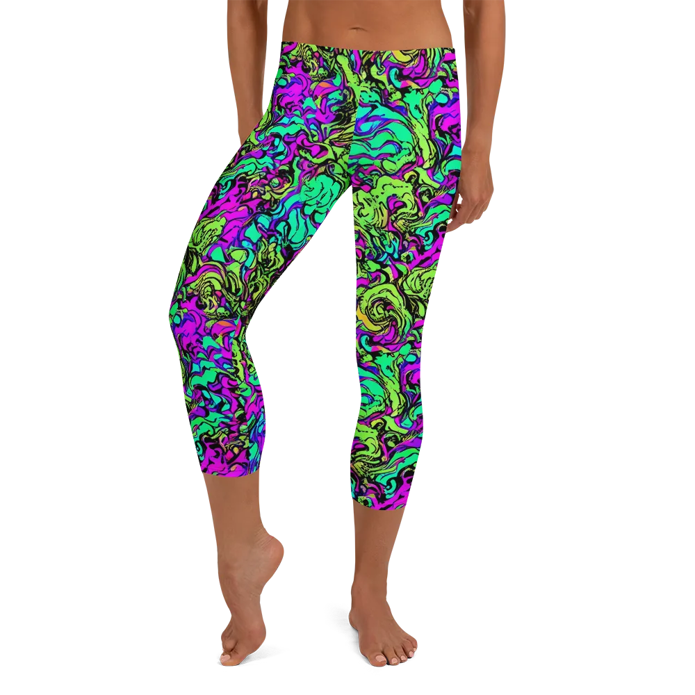 Electric Organics on Capri Leggings — Front