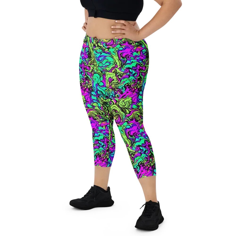 Electric Organics on Capri Leggings — Front