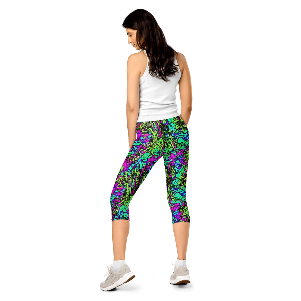 Electric Organics on Capri Leggings — Back