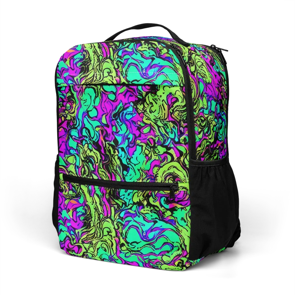 Electric Organics on Utility Backpack — Left Front