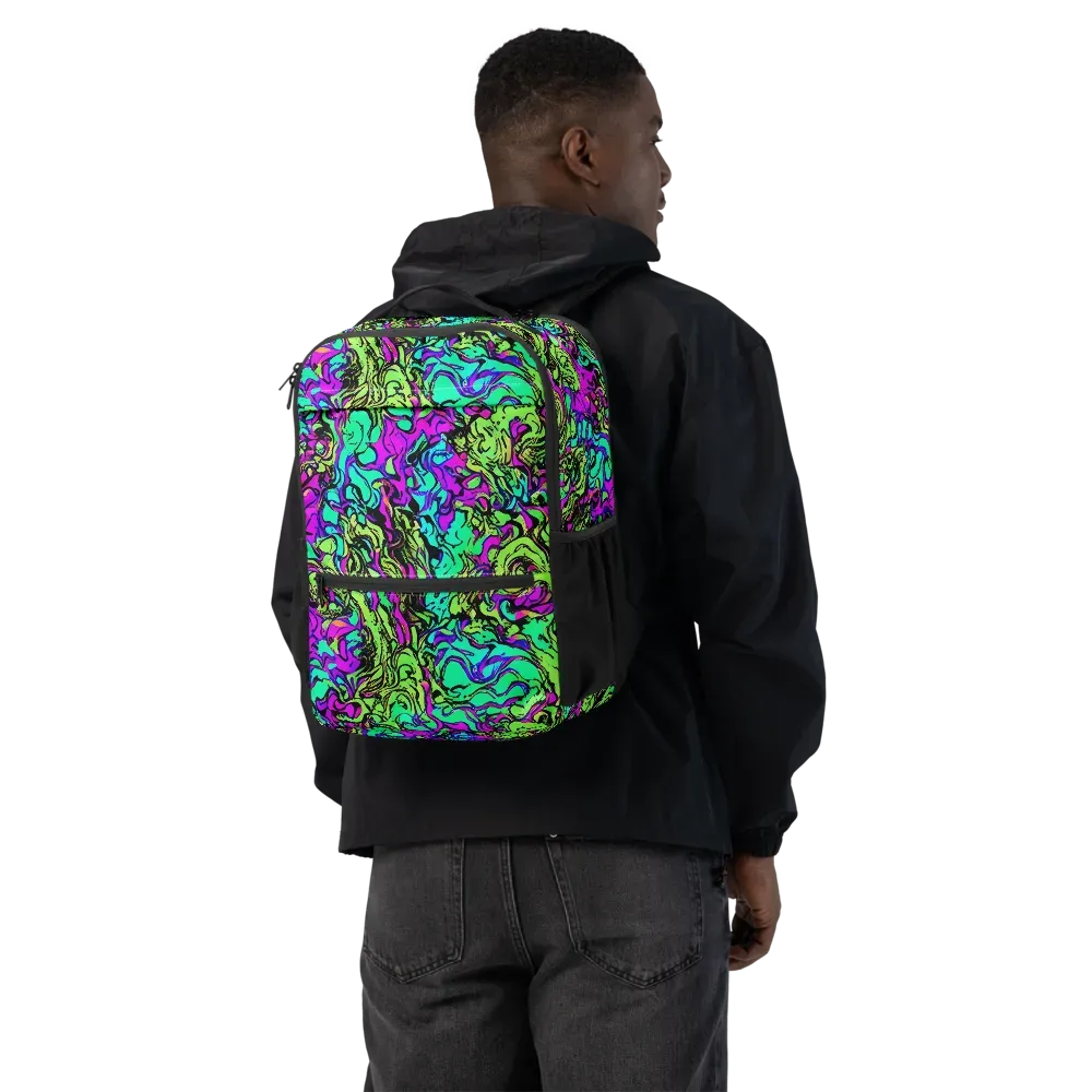 Electric Organics on Utility Backpack — Back