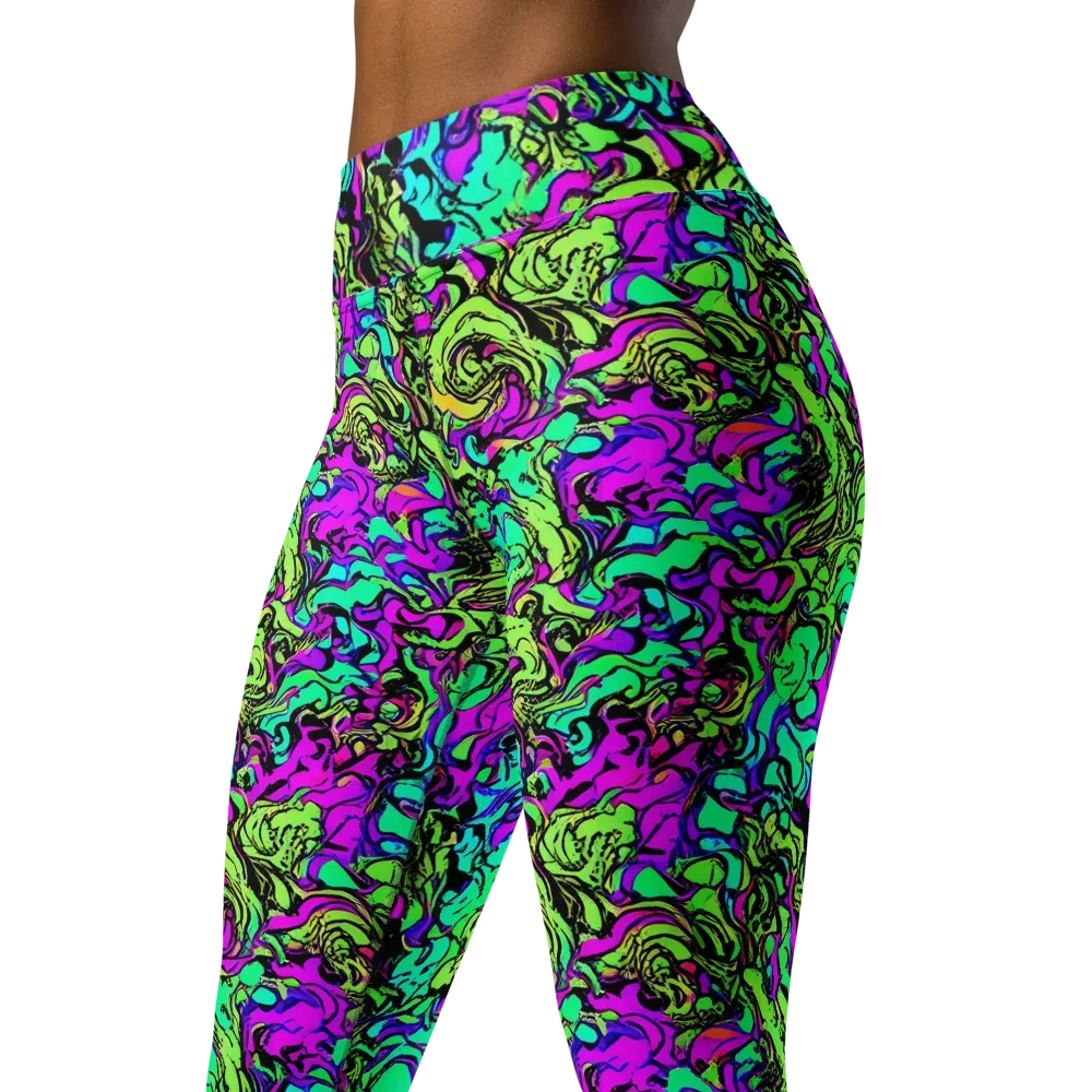 Electric Organics on Yoga Leggings — Left Front