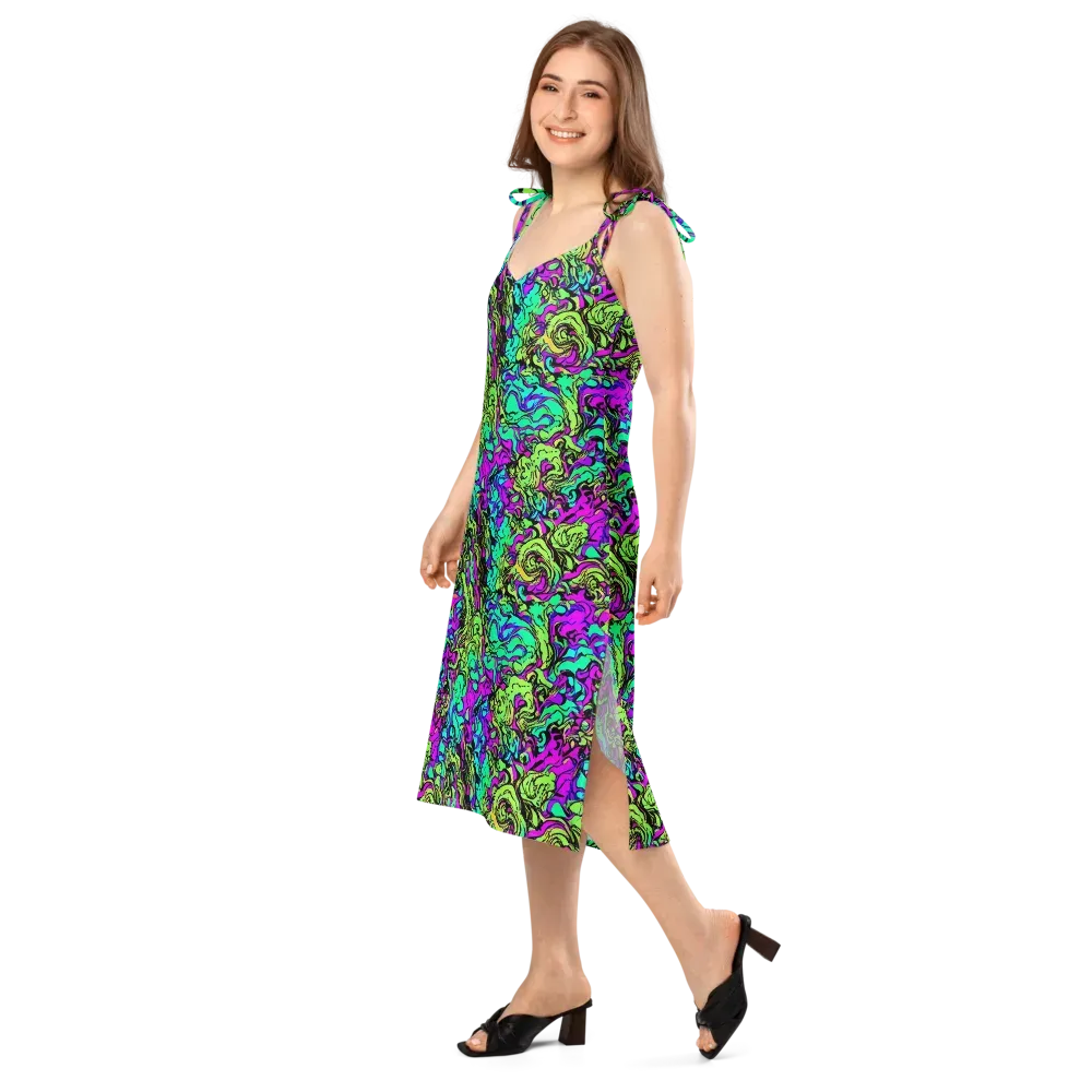 Electric Organics on Slip Dress — Left Front