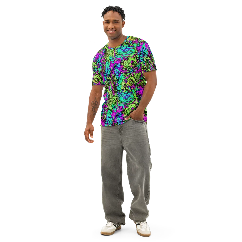 Electric Organics on Men's Cotton Crew Neck T-Shirt — Front